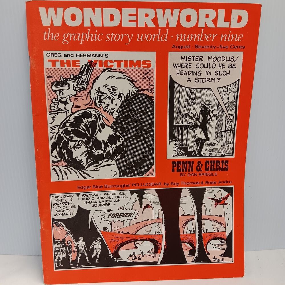 WONDERWORLD #9 (August 1973, Graphic Story Workshop) FANZINE 40 Pg. Michael Greg